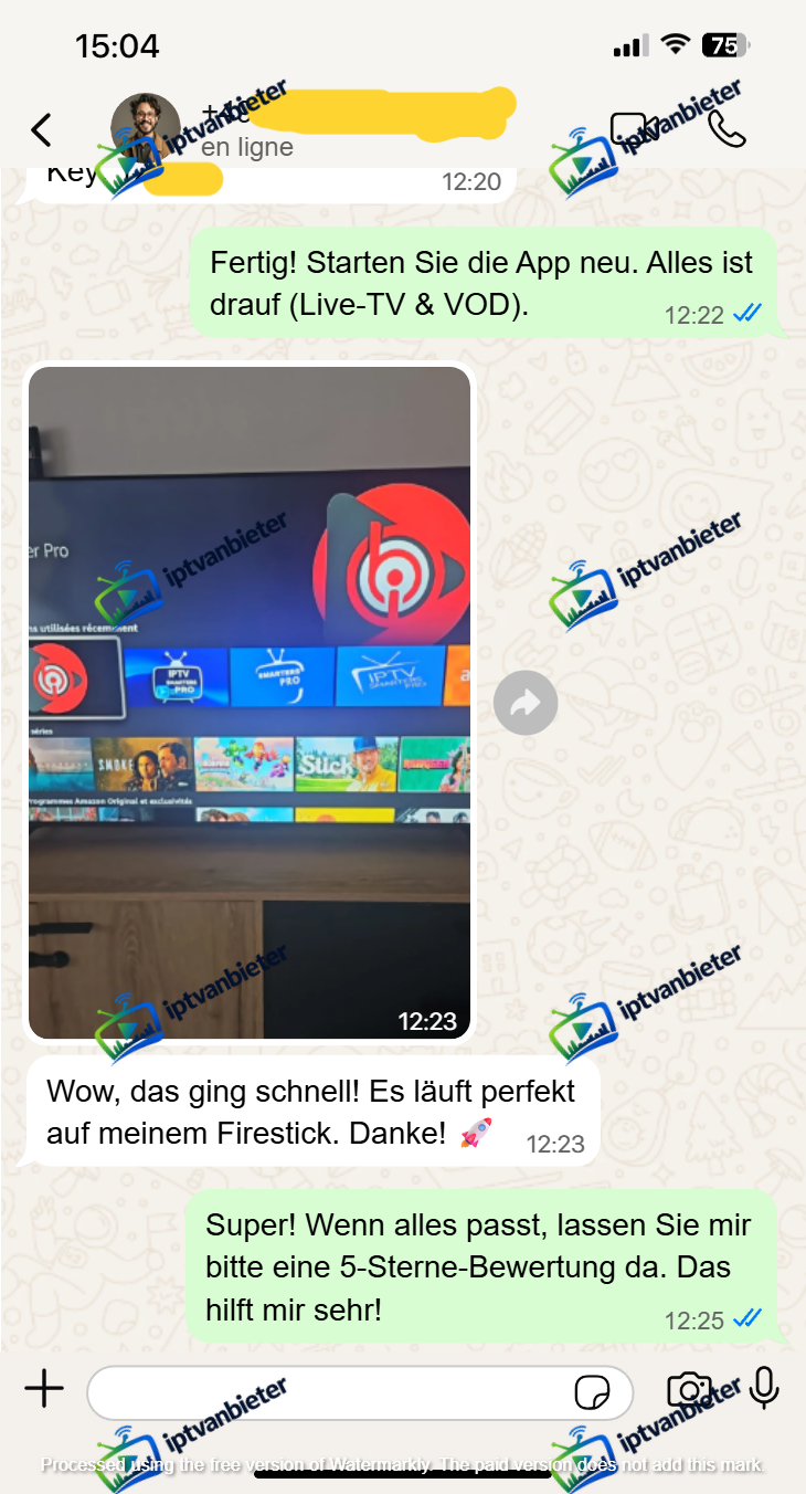 WhatsApp IPTV Fire TV Stick l&auml;uft nach schneller Einrichtung